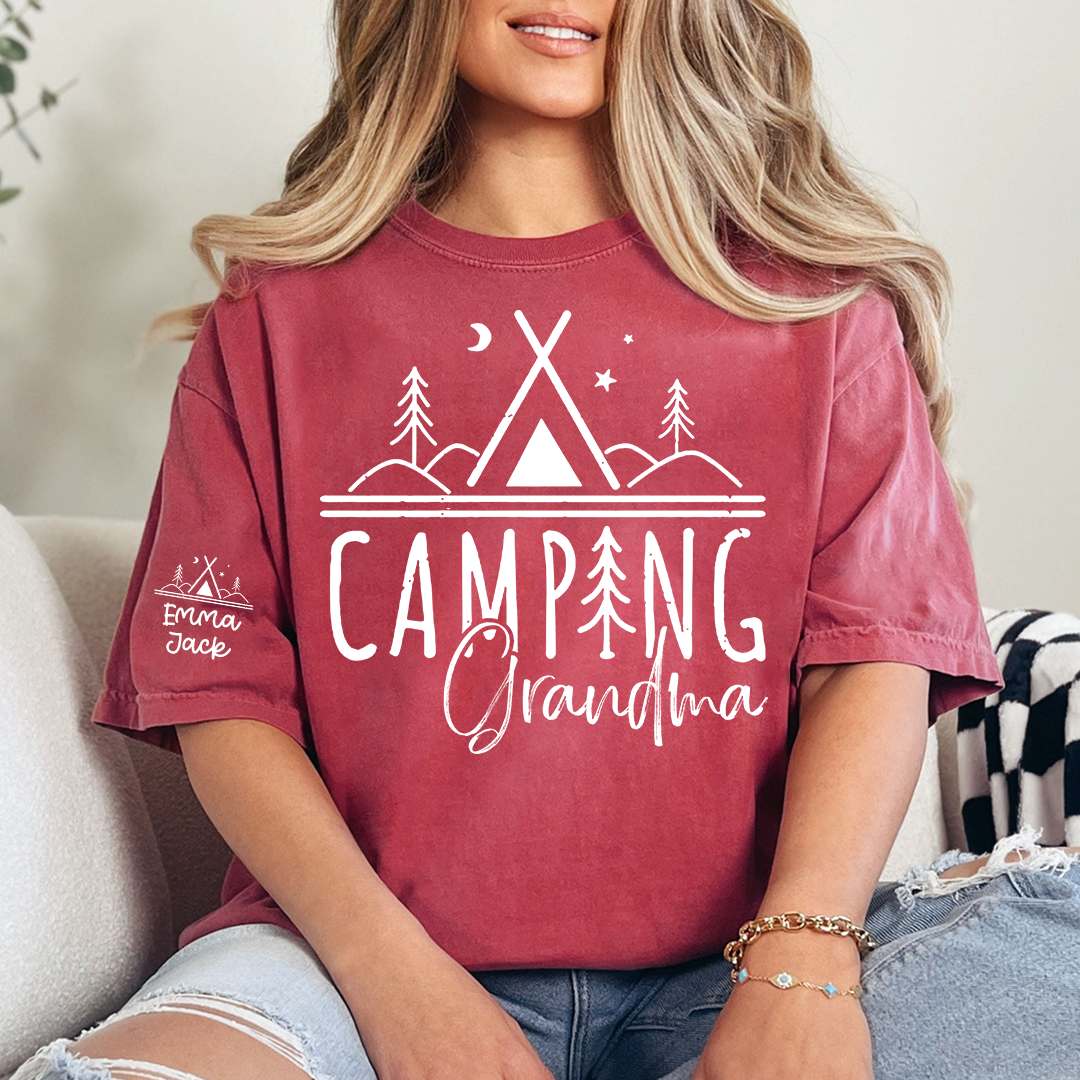 Personalized Camping Grandma Tee - Adventure Lover's Gift