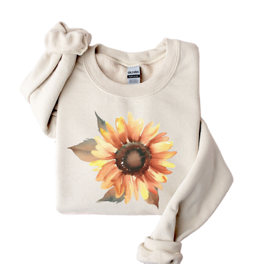 Fall Floral Sweatshirt, Watercolor Sunflower Shirt, Wildflower Fall Sweater, Thanksgiving Sweatshirt, Women's Fall Gift, Autumn Shirt