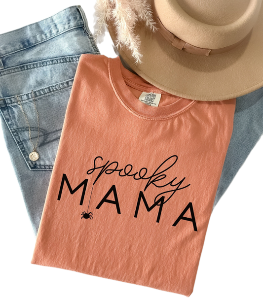 Comfort Colors Mommy Halloween Shirt, Womens Halloween Mama Tshirt