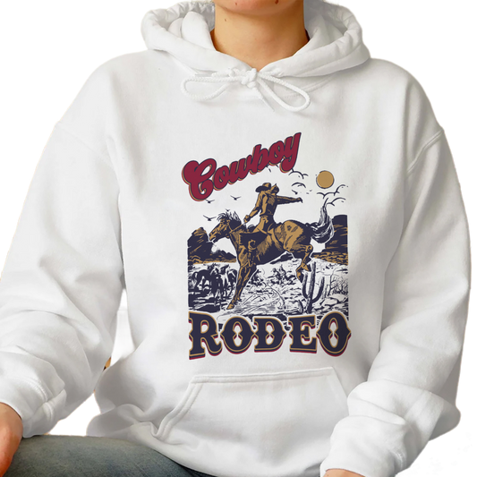 Cowboy Rodeo Sweatshirt,Trending Unisex Tee Shirt,Unique Shirt Gift, Retro Rodeo Wild West Shirt, Gift, Vintage Graphic Cowboy Rodeo Hoodie