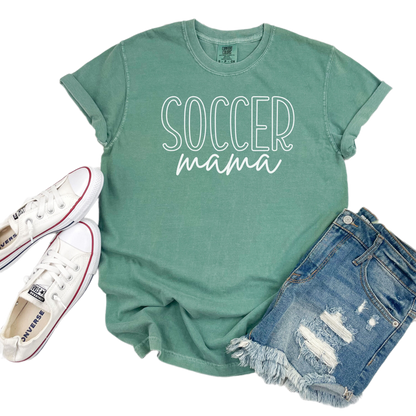 Comfort Colors Soccer Mama shirt, soccer mom Shirt, gift for soccer mom