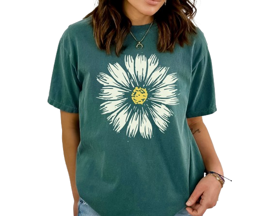 Comfort Colors Daisy Shirt, Wildflower Tshirt, Cute Boho Shirt