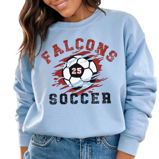 Custom Soccer Sweatshirt, Personalized Soccer Mom Crewneck, Soccer Fan Pullover, Soccer Number Sweatshirt