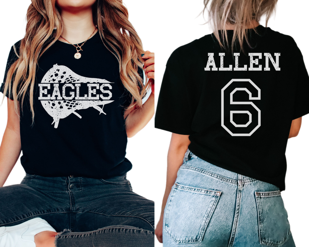 Personalized Lacrosse Mom Shirt, Lacrosse Fan Shirt, Lacrosse Number Shirt