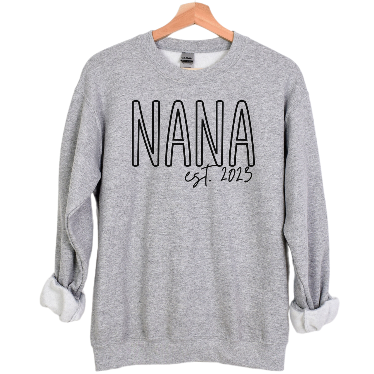 Custom Nana Sweat Shirt, Nana Est Shirt, New Nana Gift, Nana Sweat Shirt, Nana Shirt, Nana Est Custom, Personalized Nana Crewneck