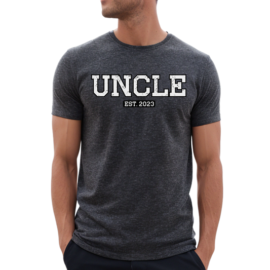 Custom uncle shirt, Uncle established shirts, proud uncle shirt custom, uncle shirt personalized, new uncle t shirt, Uncle tees