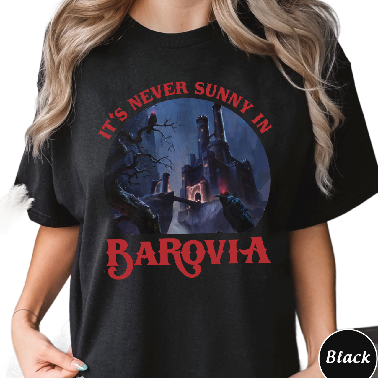 Dungeons & Dragons Shirt, Its Never Sunny In Barovia Unisex T-Shirt , DnD Lovers Gift, Curse Of Strahd Ravenloft Shirt, DnD Game Shirt