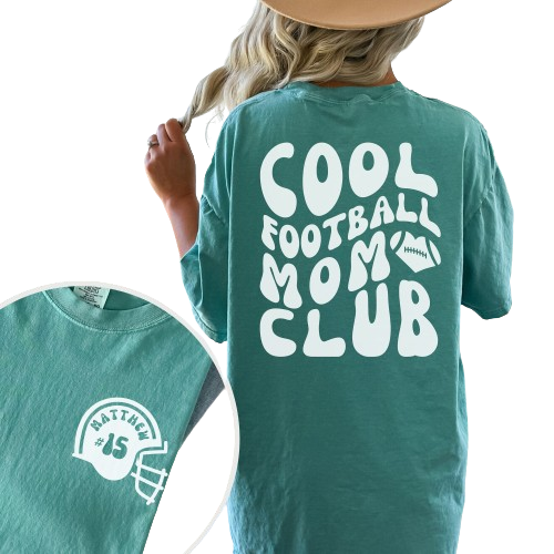 Custom Football Mom Shirt, Cool Football Mom Club,  Football Mom Tee