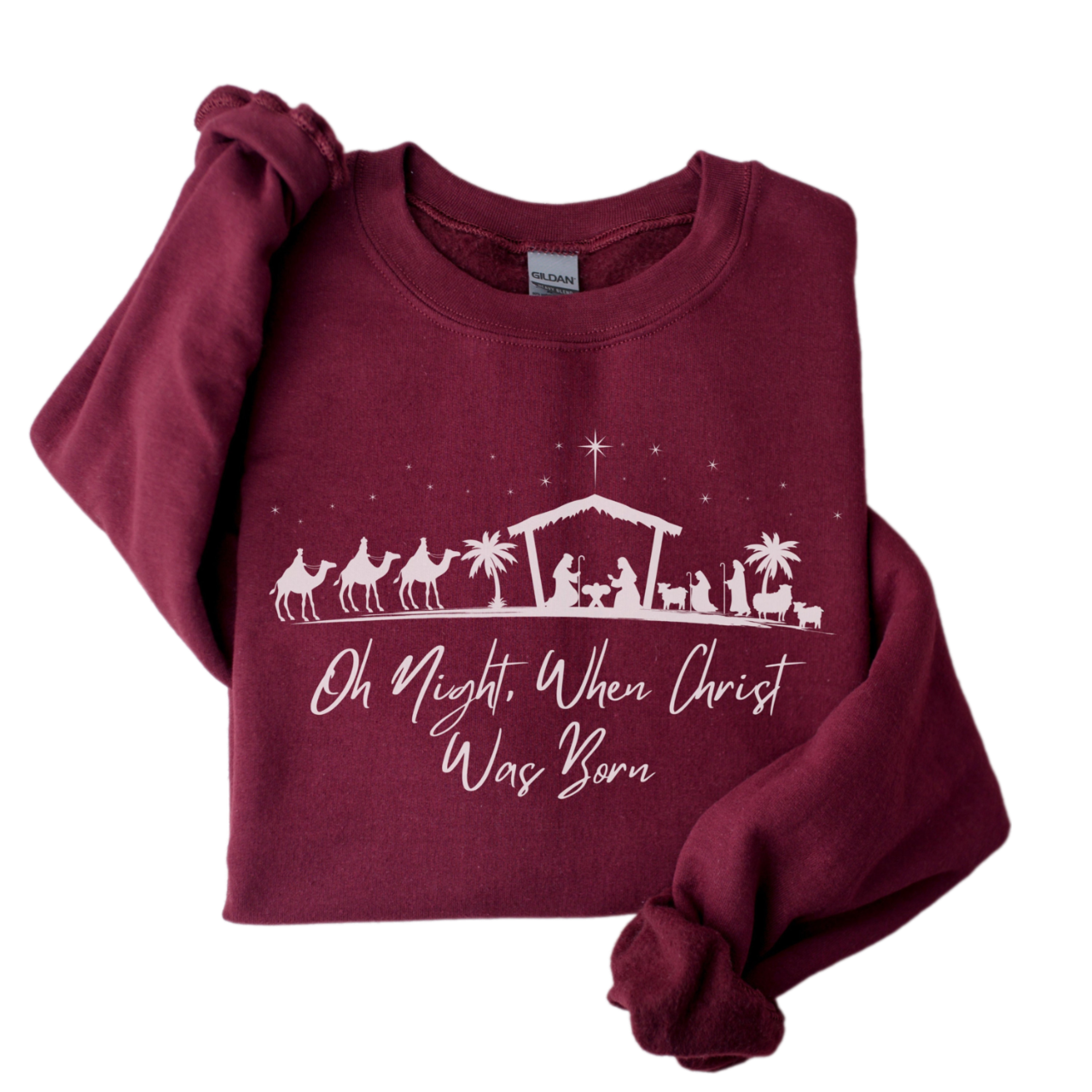 Christian Christmas Sweatshirt, Oh Holy Night