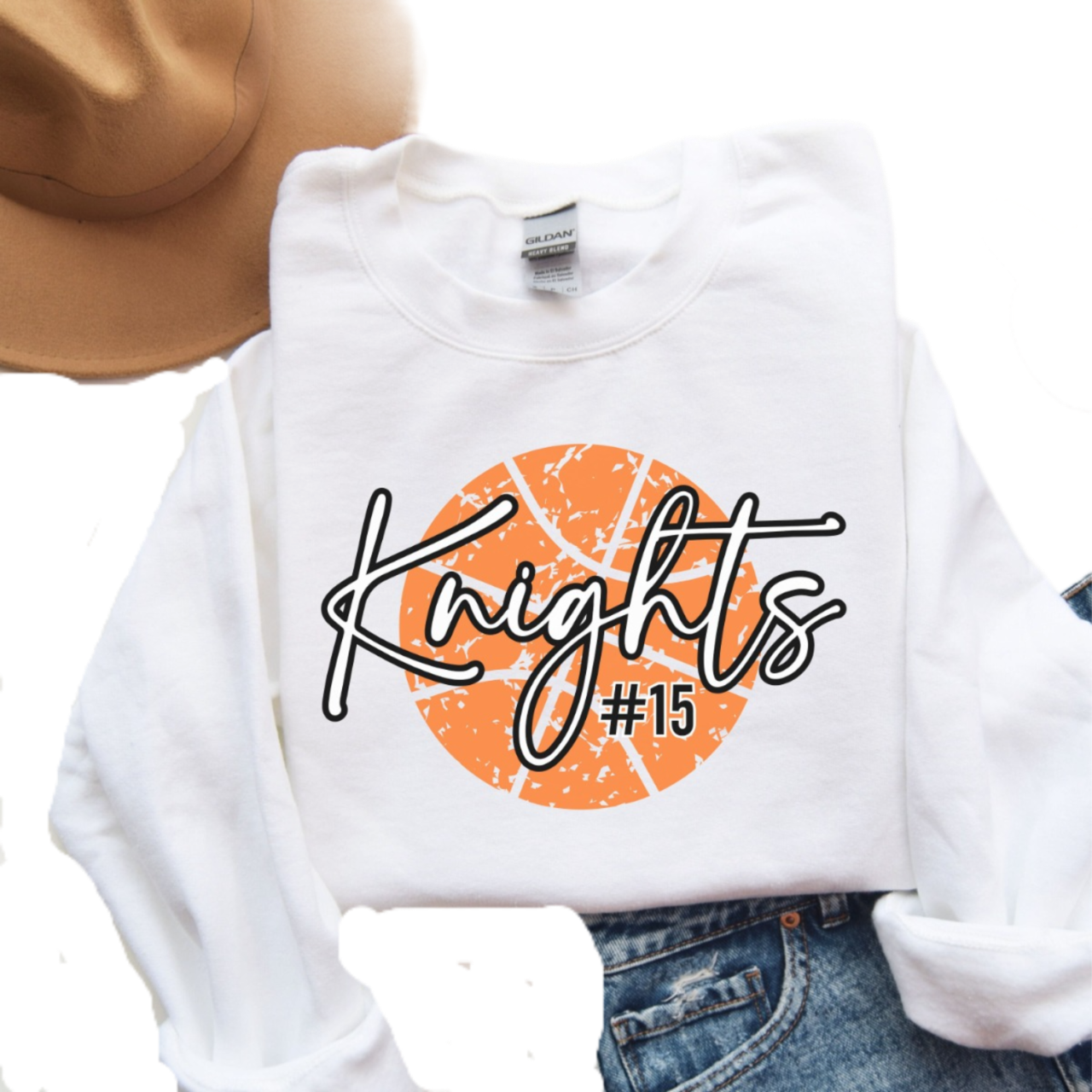 Personalized Basketball Mom Crewneck, Basketball Team Gift, Basketball Gameday Sweater