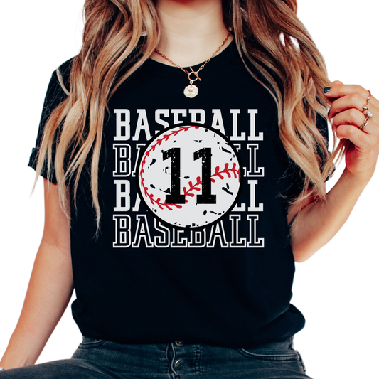 Personalized Baseball Mom Shirt, Baseball Fan Shirt, Cute Baseball Heart Shirt