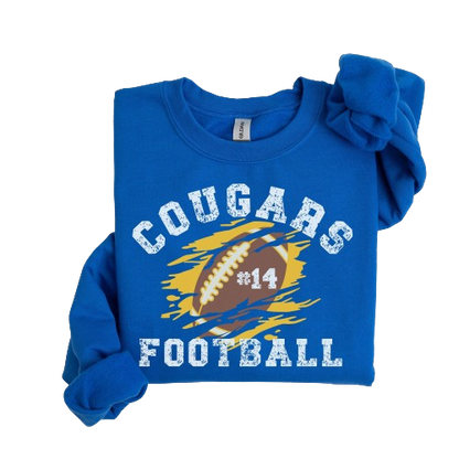 Custom Football Sweatshirt, Personalized Football Mom Crewneck, Football Fan Pullover Shirt