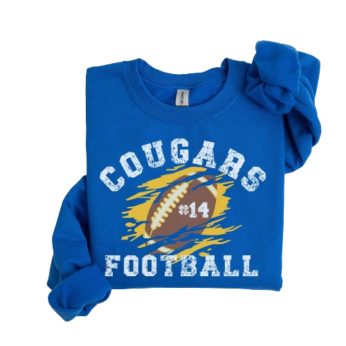 Custom Football Sweatshirt, Personalized Football Mom Crewneck, Football Fan Pullover Shirt