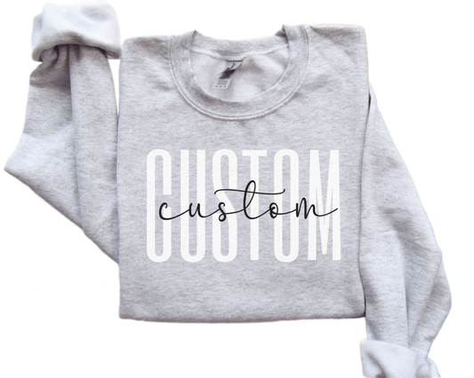 Personalized Sweatshirt, Custom Text Sweater, Logo Sweater, Team Logo Shirt, Business Sweatshirt, Custom T-Shirt