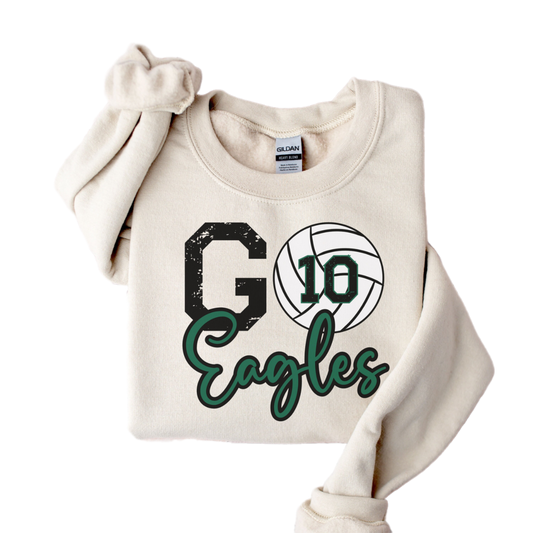 Custom Volleyball Sweatshirt, Personalized Volleyball Mom Crewneck, volleyball Fan Pullover, volleyball Number Sweatshirt