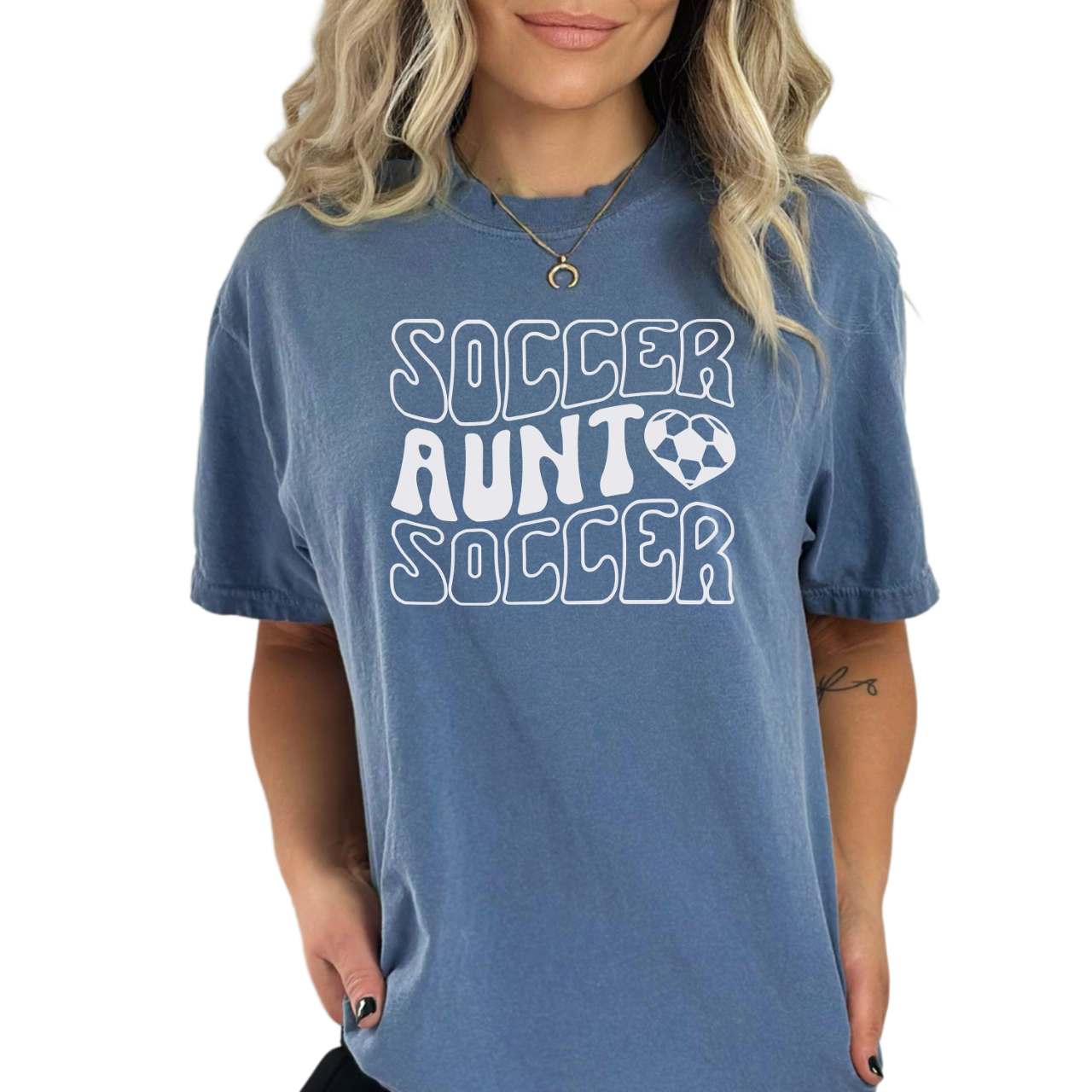 Comfort Colors Soccer Aunt Shirt, Soccer Aunt Gift, Gift for Aunt