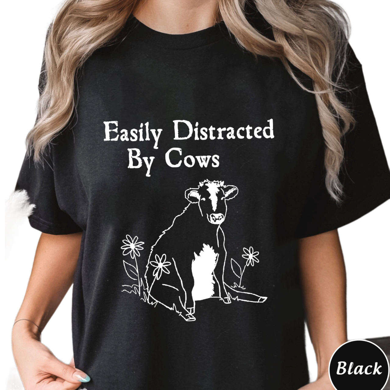 Easily Distracted By Cows Shirt, Trending Unisex Tee Shirt,Unique Shirt Gift,Easily Distracted By Cows Sweatshirt,Funny Cow Farm Love Hoodie