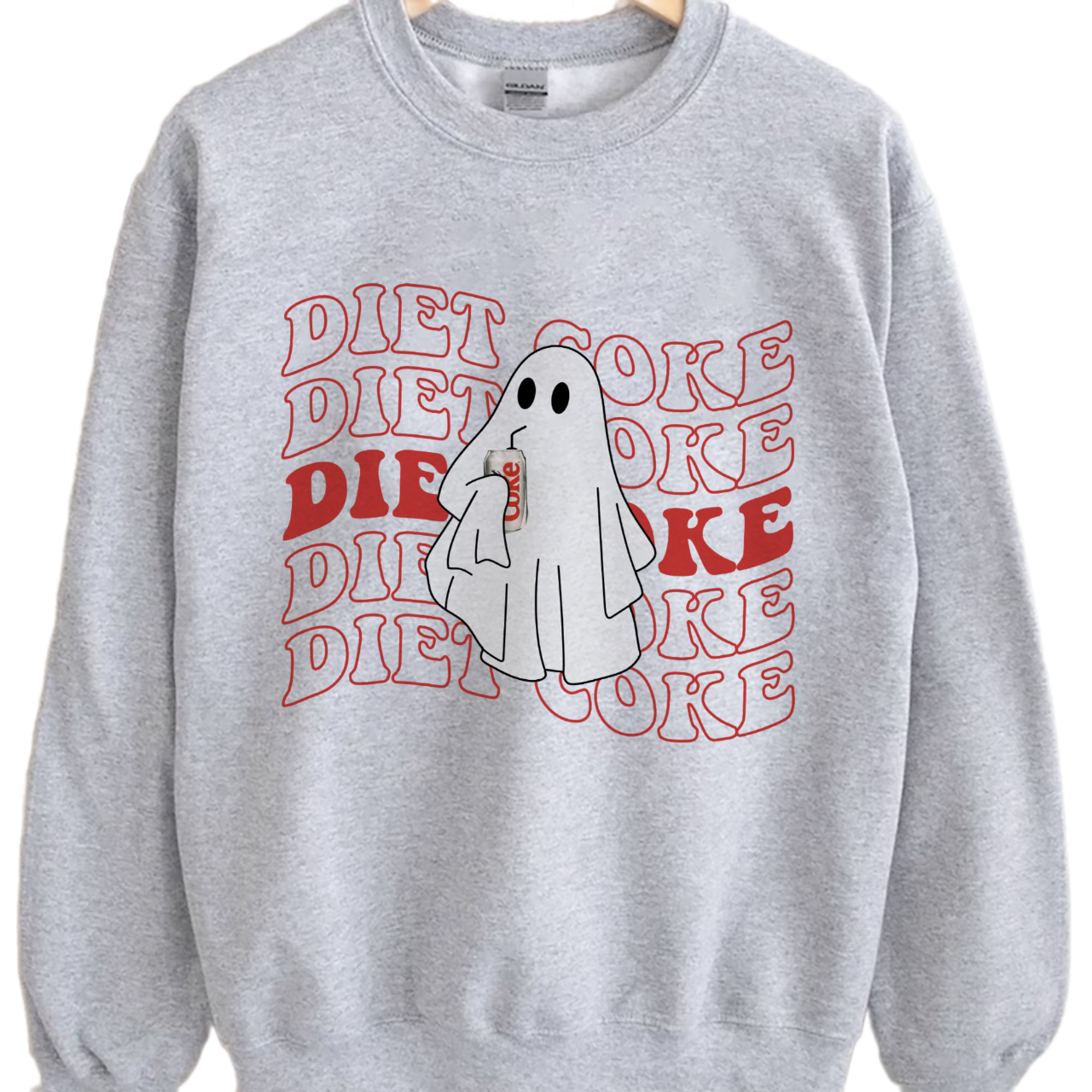 Diet Coke Ghost Sweatshirt, Diet Coke Gifts, Teacher Fuel, Mom Sweatshirt Hoodie, Ghost Holds Diet Coke Sweater, Gift for Diet Coke Lover