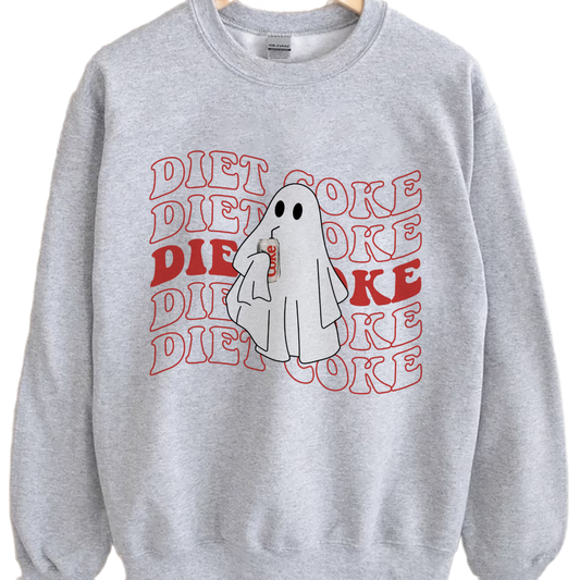 Diet Coke Ghost Sweatshirt, Diet Coke Gifts, Teacher Fuel, Mom Sweatshirt Hoodie, Ghost Holds Diet Coke Sweater, Gift for Diet Coke Lover