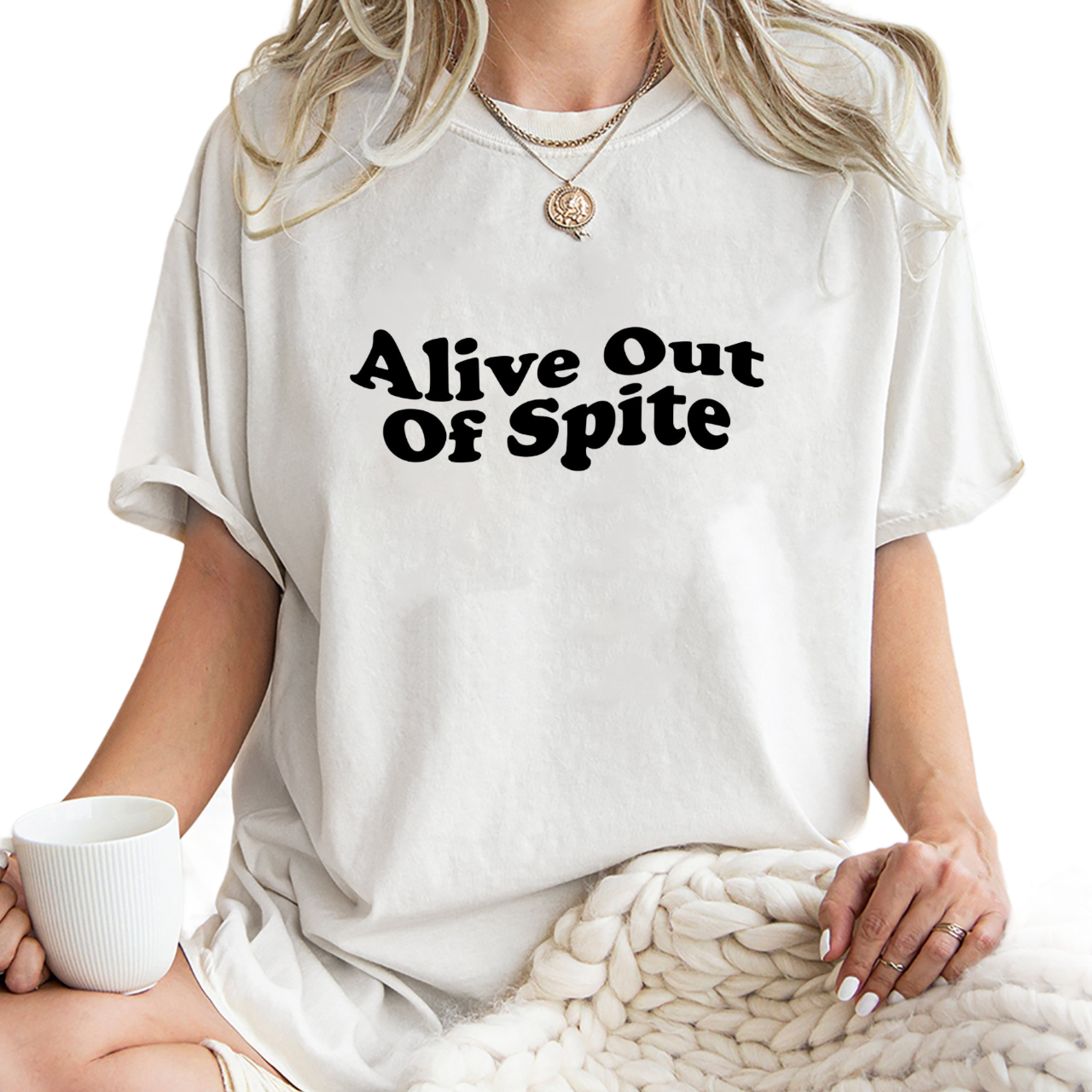 Alive Out Of Spite Sweatshirt, Motivational Hoodie For Women, Anxiety Shirt Gift Mental Health Care Sweatshirt