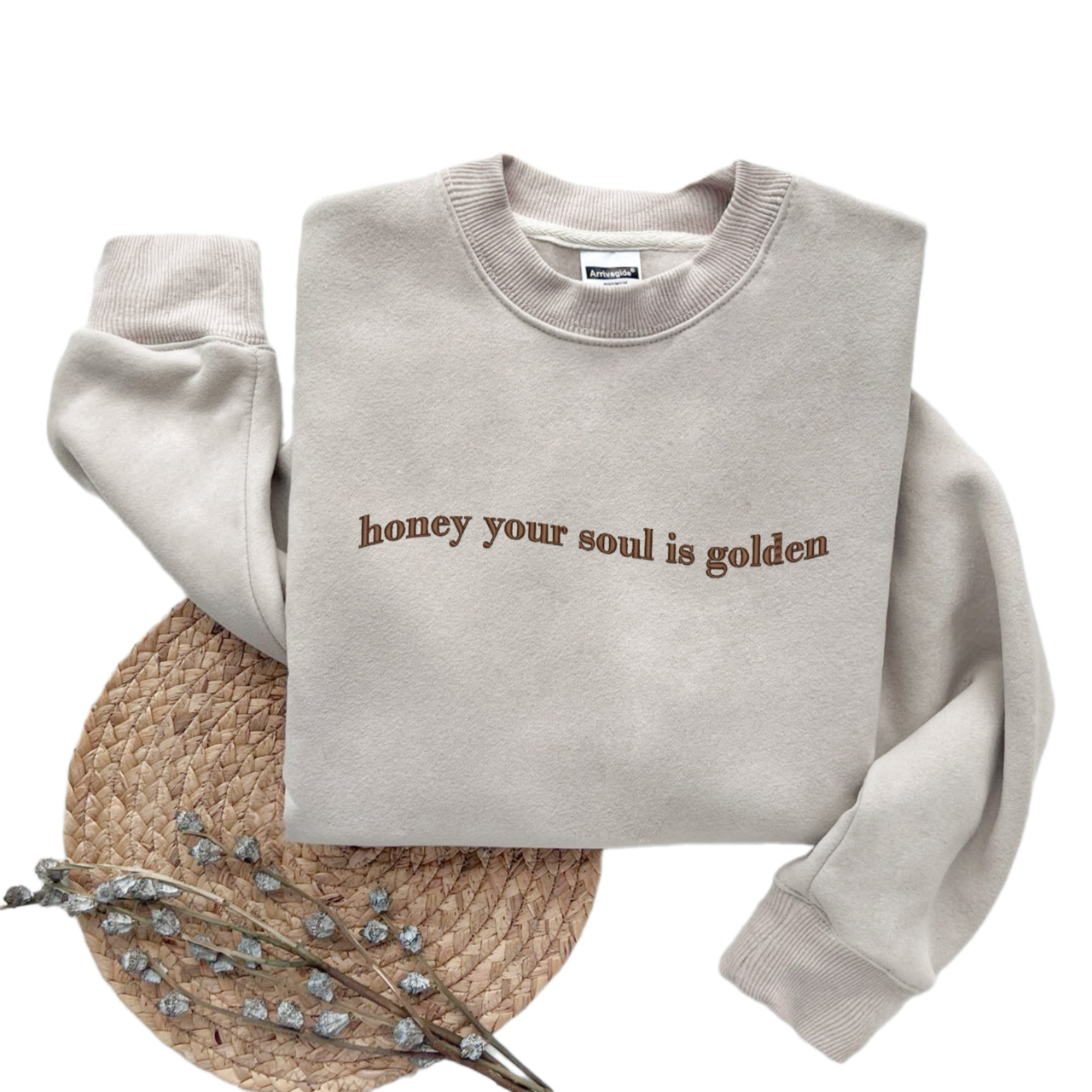 Embroidered Honey Your Soul Is Golden Sweatshirt, Trending Embroidered Hoodie, Unique Gift For Her, Honey Your Soul Is Golden Hoodie