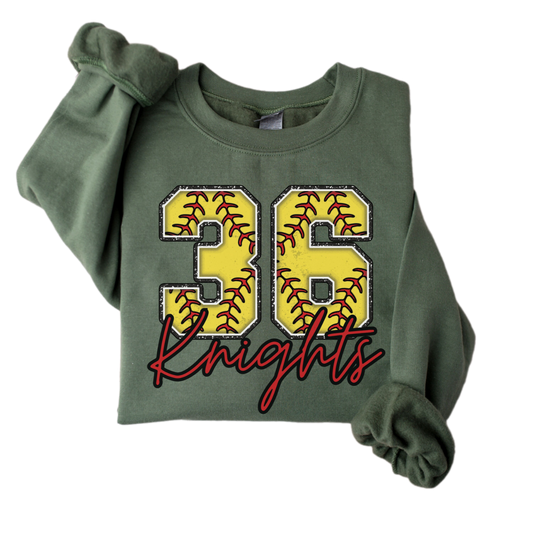 Custom Softball Sweatshirt, Personalized Softball Mom Crewneck, Distressed Softball Pullover, Softball Number Sweater, Custom Softball Team