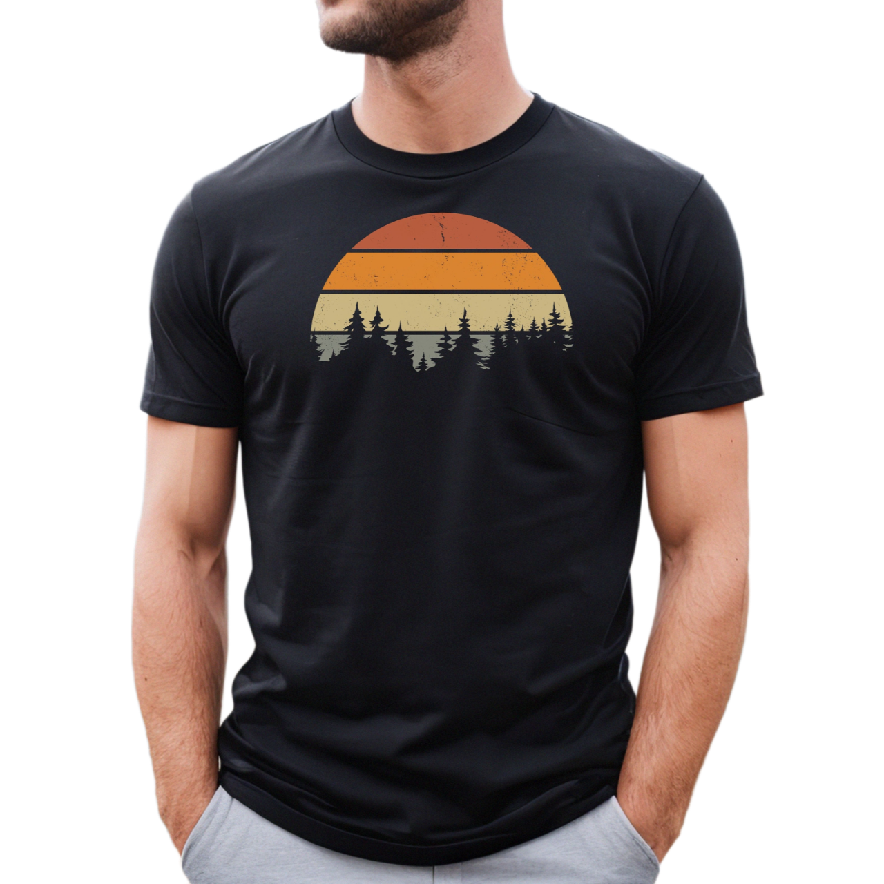 Camping Gift Shirt, Sunset Themed Shirt, Forest Themed Shirt