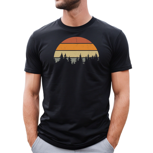 Camping Gift Shirt, Sunset Themed Shirt, Forest Themed Shirt