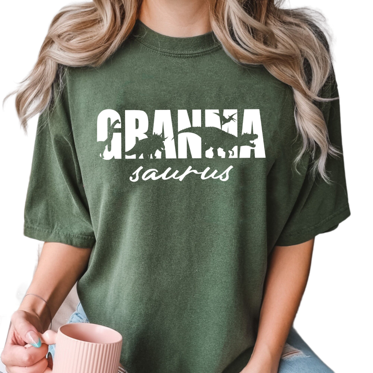 Custom Grandma Saurus Sweatshirt, Grandma Dinosaur, Grandma Life Sweatshirt, Mother's Day Sweatshirt, Funny Mother's Day Gift,Custom Name