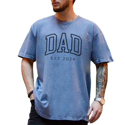 Custom Dad Shirt, Comfort Colors Dad Shirt, Dad Est 2024 Shirt, Gift for Dad, Cool Dad