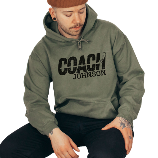 Custom Hockey Coach Sweatshirt, Personalized Hockey Coach Crewneck Shirt