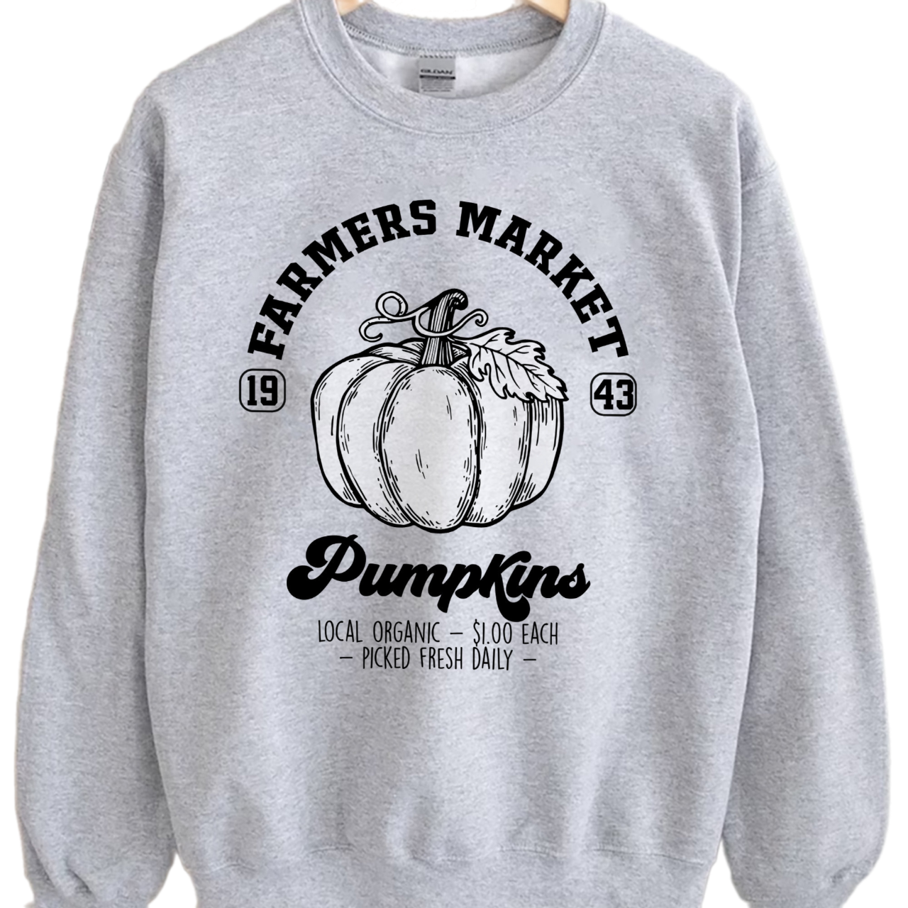 Farmers Market Sweatshirt,Pumpkin Crewneck,Halloween Unisex Tee Shirt, Retro Thanksgiving Sweatshirt