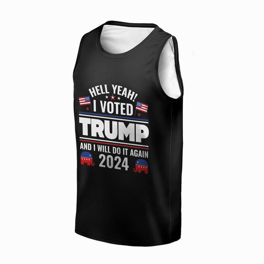 Yeah I Voted Trump And Will Do It Again - US Elections Unisex Apparel Tank top