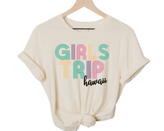 Custom Girls Trip T-shirt, customized girl's trip shirt, customized birthday trip tee