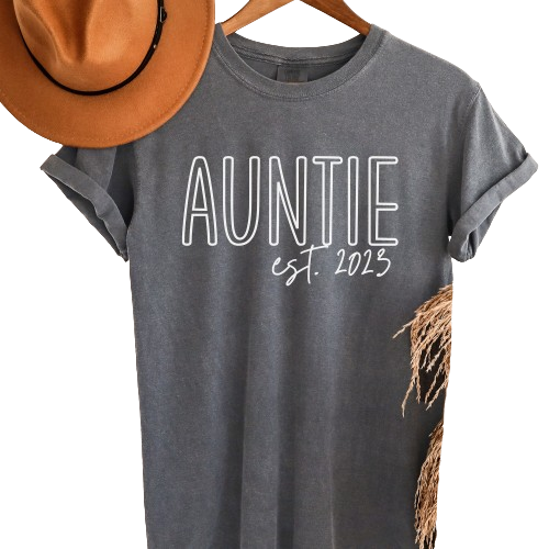 Custom Aunt Shirt, Comfort Colors Auntie Shirt, Cute Auntie T-Shirt