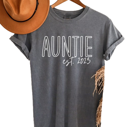 Custom Aunt Shirt, Comfort Colors Auntie Shirt, Cute Auntie T-Shirt