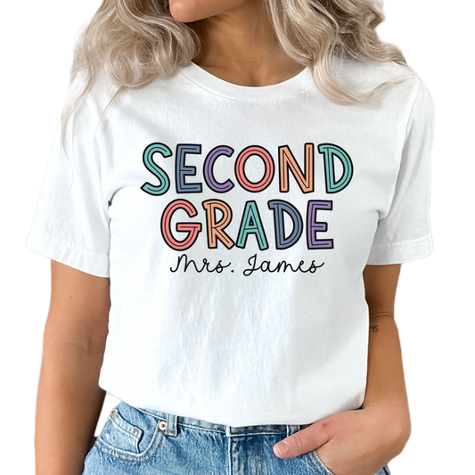 Custom Grade Level Team Teacher Shirt, 2nd Grade Teacher Shirt, Group Teacher Shirt