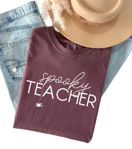 Comfort Colors Teacher Halloween Shirt, Group Teacher Halloween shirt