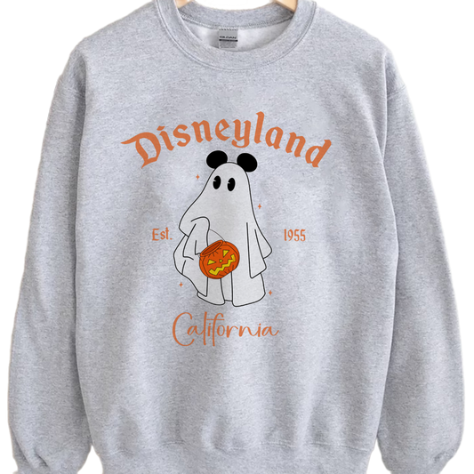 Disneyland Est 1955 Mickey Mouse Sweatshirt, Disneyland Halloween Matching Shirt, Halloween Mickey Ghost,Mickey Halloween Pumpkins Hoodie