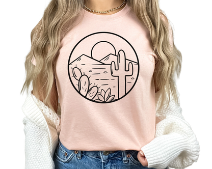 Desert Shirt, Desert tee, gift for nature lover, cactus shirt, desert adventure shirt, western tshirt