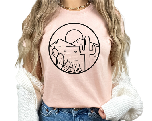 Desert Shirt, Desert tee, gift for nature lover, cactus shirt, desert adventure shirt, western tshirt