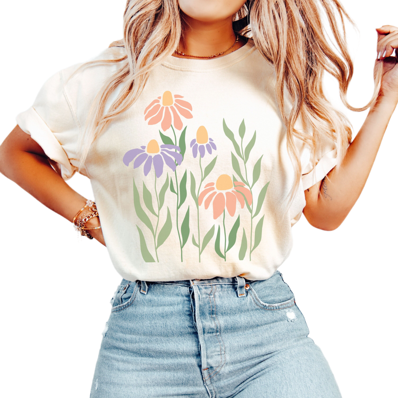 Boho Floral shirt, Comfort Colors Wildflower Shirt