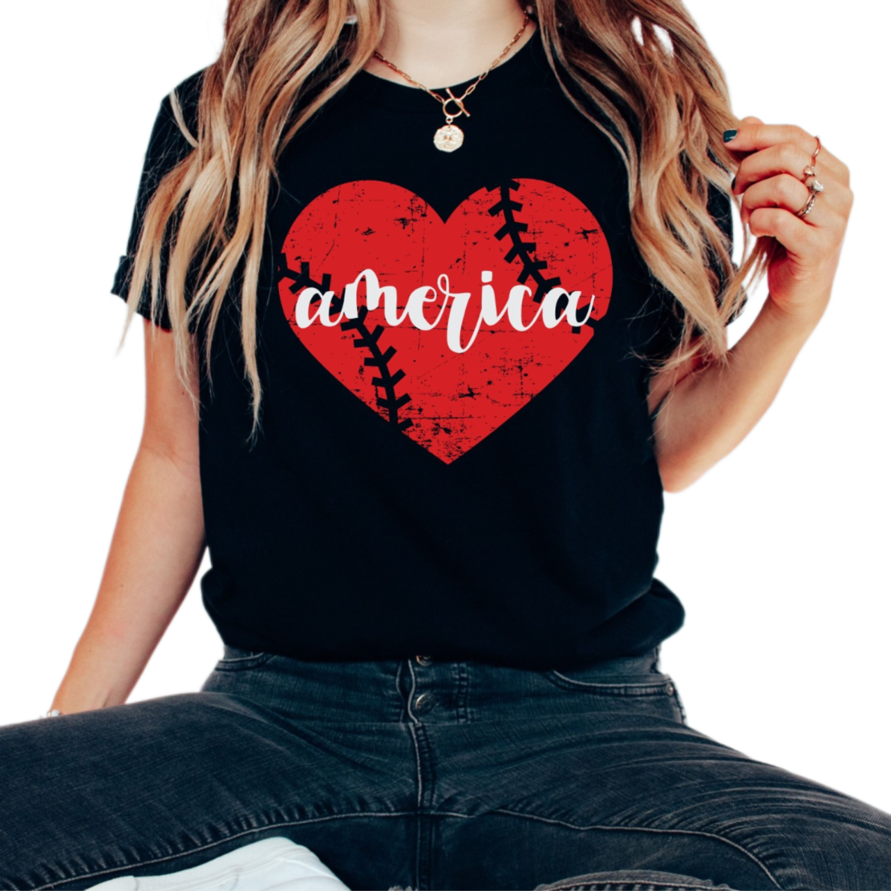 Distressed American Baseball Shirt, 4th of July Baseball Shirt, Baseball Fan Shirt, 4th of July shirt, Patriotic Baseball Tee