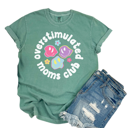 Comfort Colors Over stimulated Moms Club Shirt, Overstimulate Mom Shirt