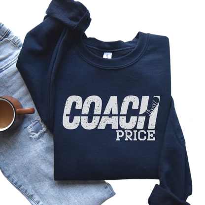 Custom Hockey Coach Sweatshirt, Personalized Hockey Coach Crewneck, Hockey Coach Gift