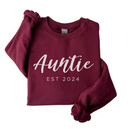 Auntie Est 2024 Sweatshirt, Auntie Crewneck, Gift for Aunt