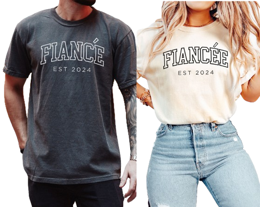 Custom Fiance and Fiancee Shirts, Engagement Shirt, Future Mr. and Mrs