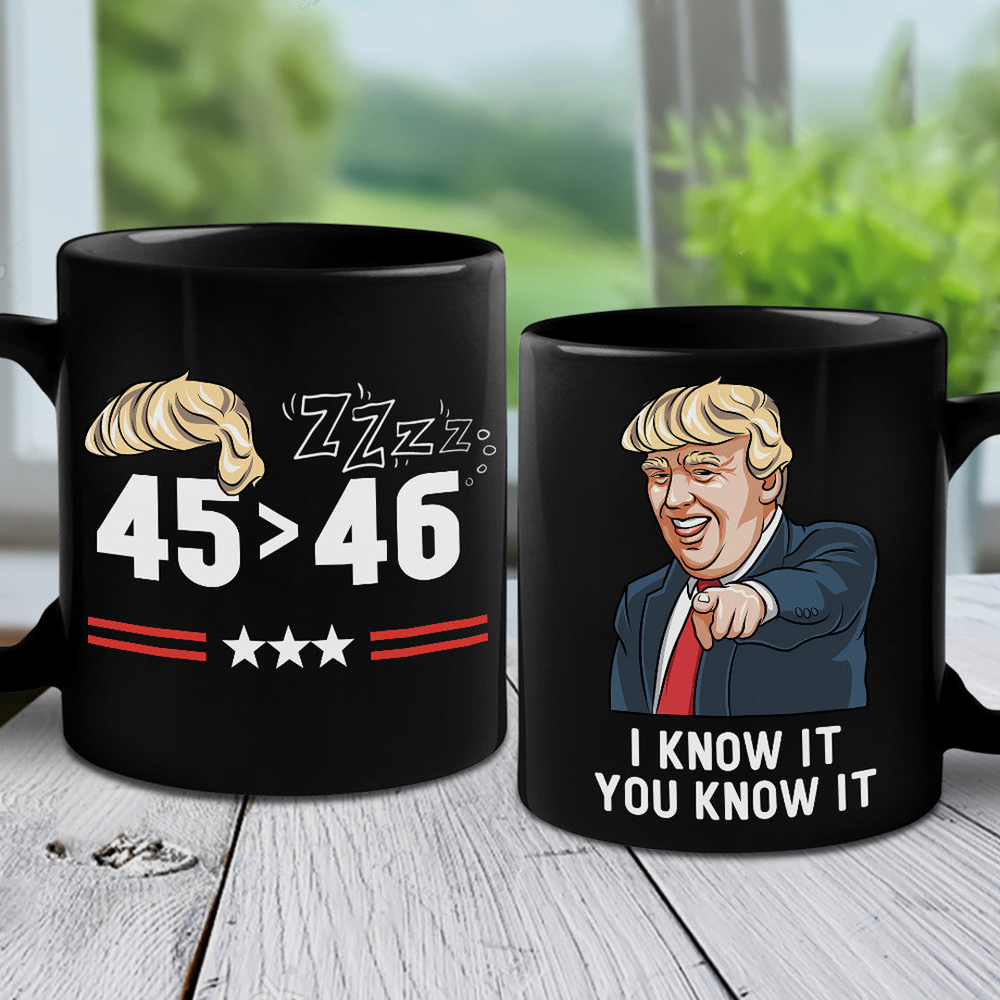 Funny Trump 2024 - 45  46 Black Mug