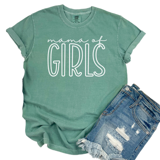 Comfort Colors Mama of Girls Shirt, New Mom Shirt, Mom of all Girls Shirt