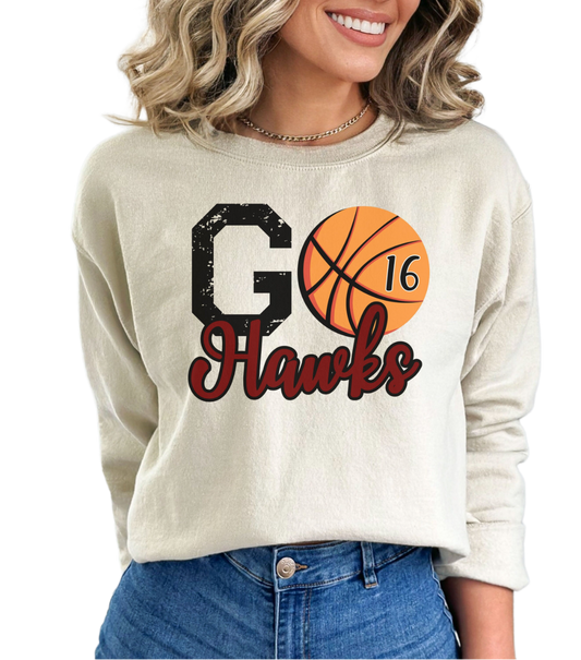 Personalized Basketball Mom Crewneck, Basketball Pullover, Basketball Number Sweate